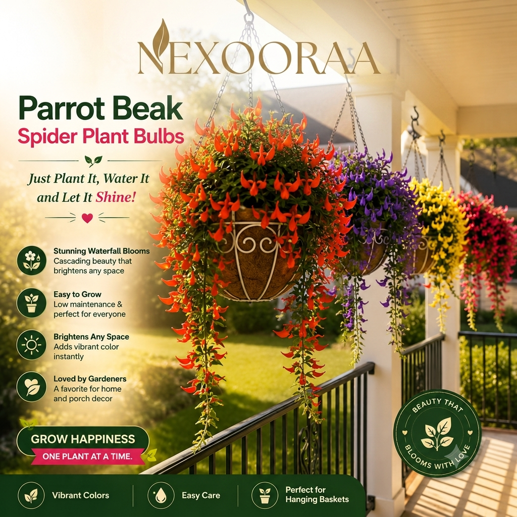 🪴🦜PARROTBEAK SPIDER PLANT BULBS - 🔥 BLOOMS FOR UP TO 300 DAYS A YEAR! 🦜Buy 6 Get 6 Free Bulbs🦜