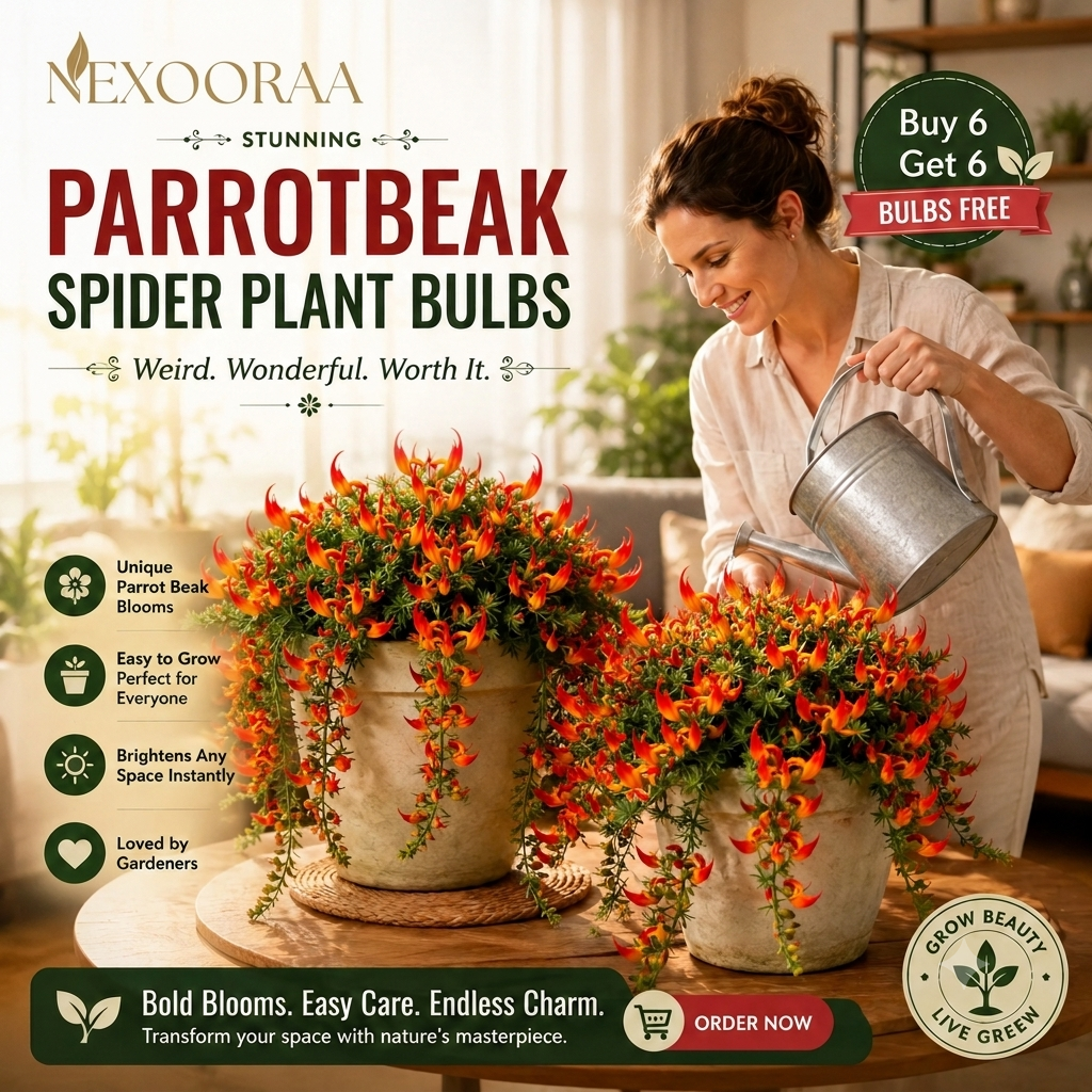 🪴🦜PARROTBEAK SPIDER PLANT BULBS - 🔥 BLOOMS FOR UP TO 300 DAYS A YEAR! 🦜Buy 6 Get 6 Free Bulbs🦜
