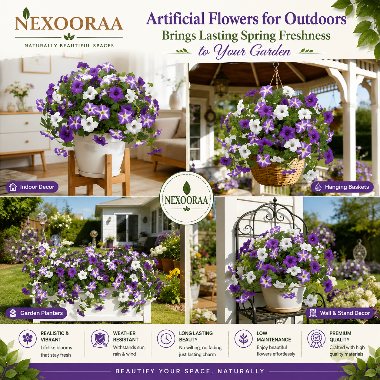 🔥Last Day 50% OFF🔥UV Resistant Artificial Petunias Flowers Bulbs🌸 Buy 6 Get 6 Free Bulbs🌸