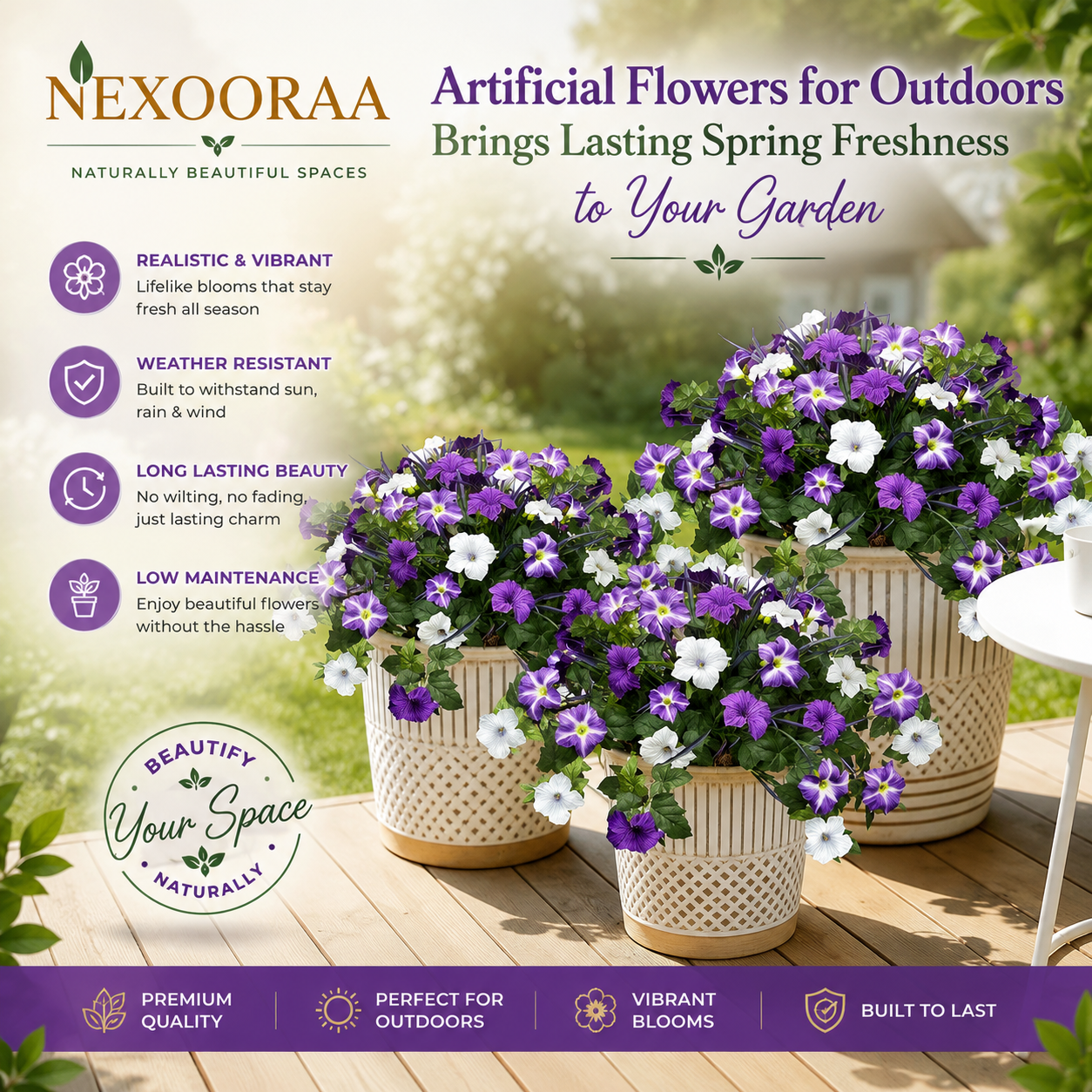 🔥Last Day 50% OFF🔥UV Resistant Artificial Petunias Flowers Bulbs🌸 Buy 6 Get 6 Free Bulbs🌸