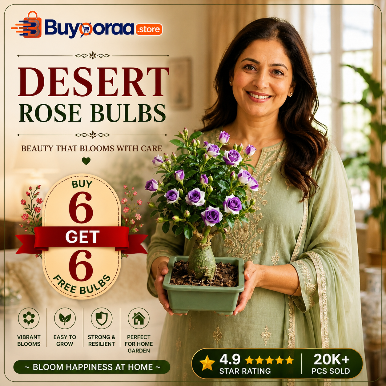 🥰HOT SALE 49% OFF🥰 🌵🌺DESERT ROSE BULBS🔥Buy 6 Get 6 Free Bulbs🔥