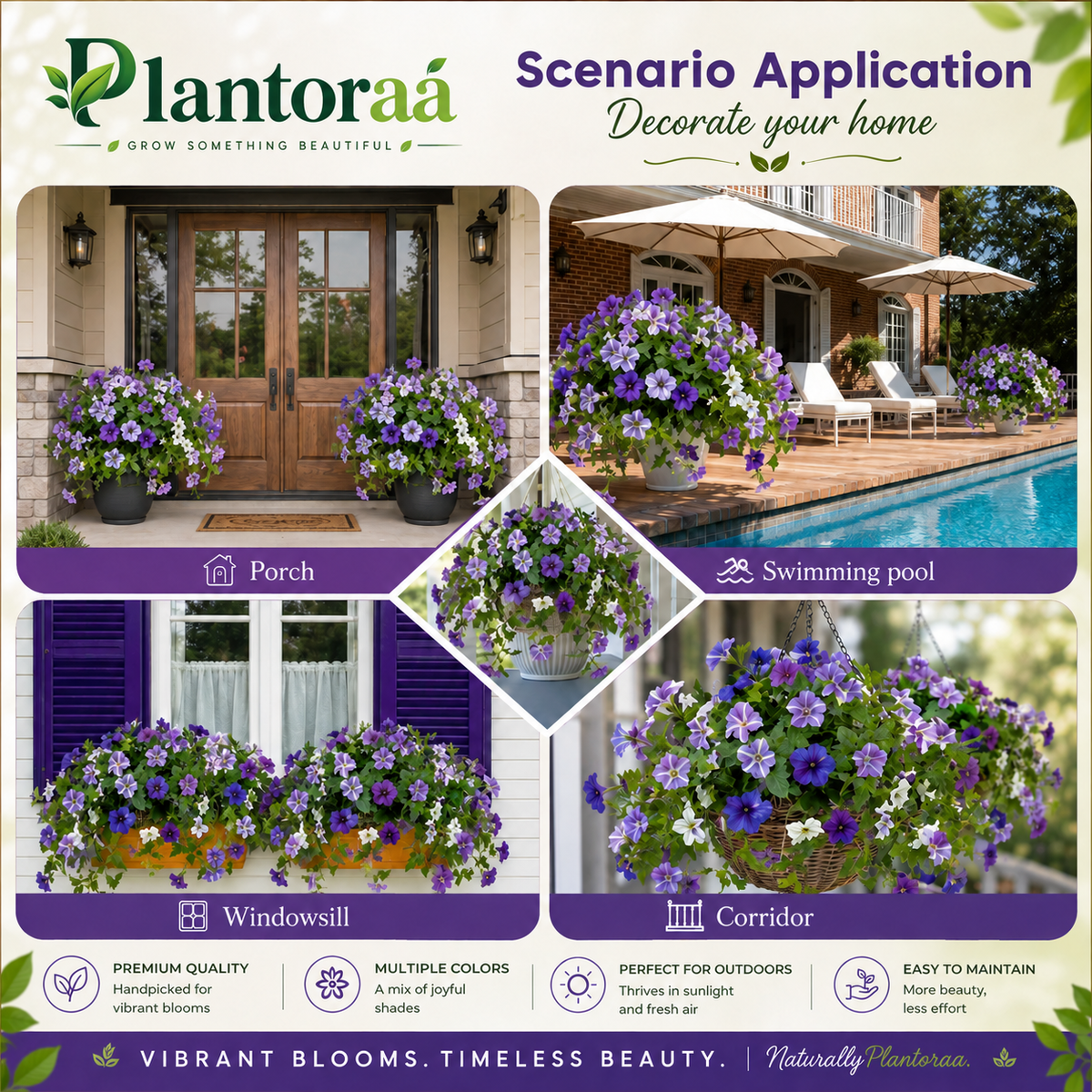 🔥Last Day 50% OFF🔥UV Resistant Artificial Petunias Flowers Bulbs🌸 Buy 6 Get 6 Free Bulbs🌸