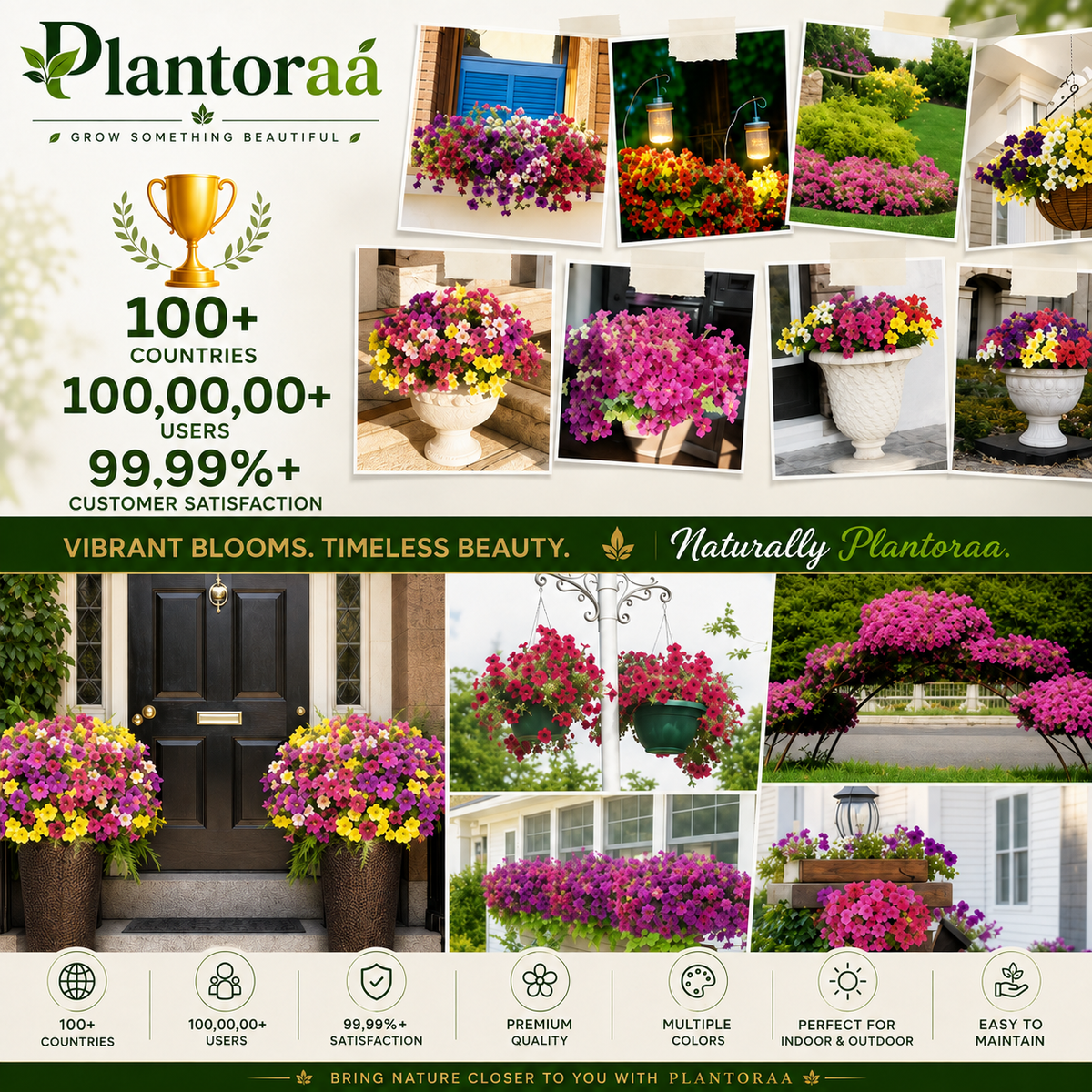 🔥Last Day 50% OFF🔥UV Resistant Artificial Petunias Flowers Bulbs🌸 Buy 6 Get 6 Free Bulbs🌸